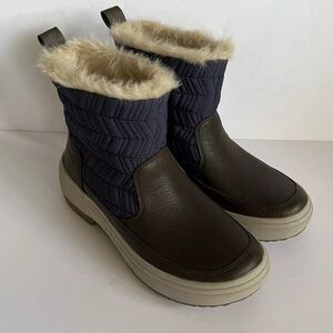 Merrell Women's Haven Bluff WP Peacoat Ankle Boot Faux Fur J17852 Size 5 NEW